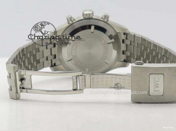 MIROTIME 0114 Minimalist Pilot Chrono 3777 43mm ZF 1:1 Best Edition Black Dial On SS Bracelet A 7364